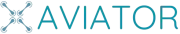 AVIATOR logo blue transparent